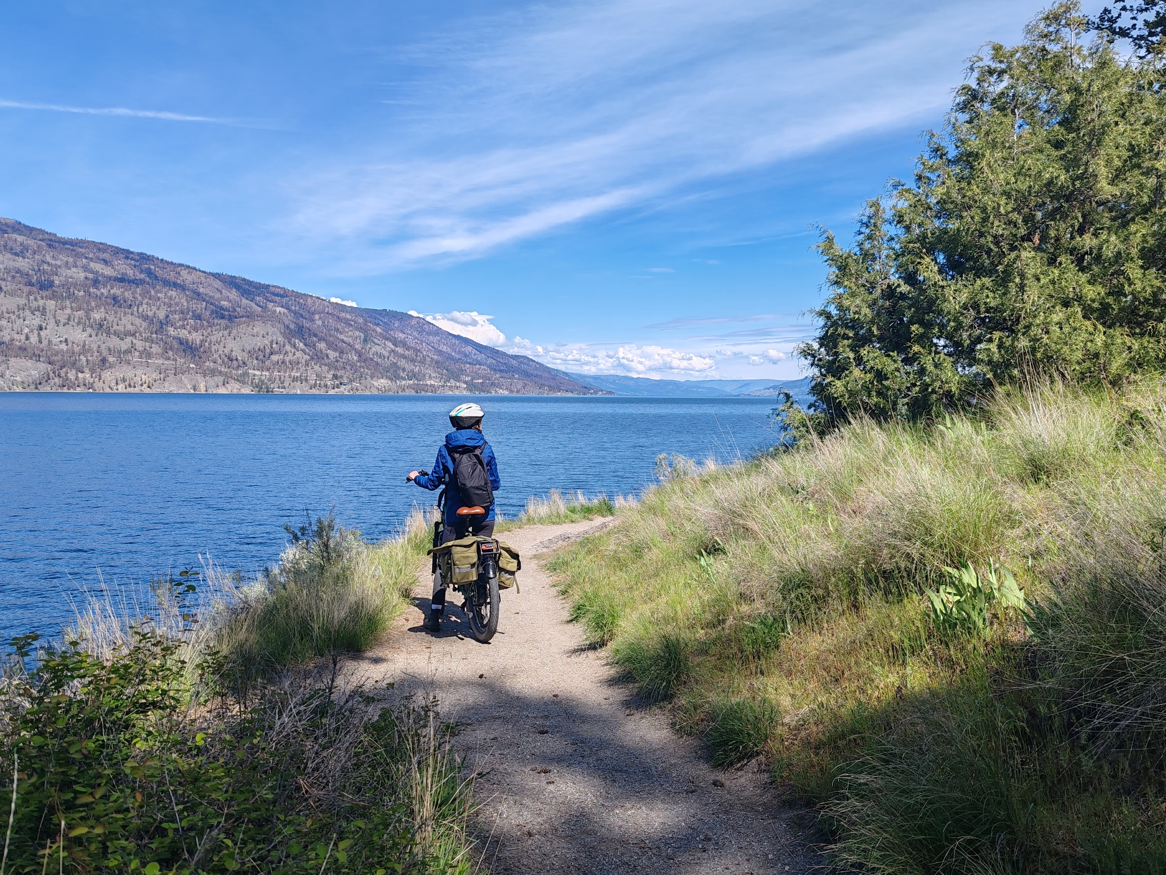 A quiet moment on an e-bike coastal ride